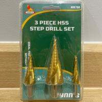 จัดโปรโมชั่น Wynns ดอกสว่านเจดีย์ แบบเกลียว ดอกสเตป ดอกเจดีย์ Step drill 3ตัว/ชุด รหัส WM788 , WM789 ราคาถูก เครื่องมือคิดบ้าน เครื่องมือช่าง เครื่องมือทำสวน