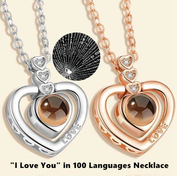 I love you deals necklace 100 languages lazada