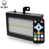 ALIEN 204ไฟ LED สีขาว RGB ดิสโก้ชุดไฟรถยนต์แบบรีโมทควบคุมดีเจปาร์ตี้วันหยุดเพลงคลับเสียงเอฟเฟกต์แสงเวทีด้วยรีโมทคอนโทรล