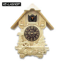 Velashop นาฬิกาแขวนผนังไม้แท้กุ๊กกู Cuckoo Wall Clock ตัวเรือนไม้แท้ ตัวเลขอาราบิก ขนาดสูง 44 ซม ยาว 33.5 ซม. หนา 15.5 ซม.รุ่น V6608-CR-AR