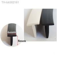 ▥✾ Rubber T Strip for Cable Cover Solar Panel Glass Metal Wood Panel Edge Encloser Shield Sealing 6x8mm Black White Orange