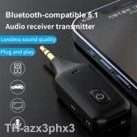 2023azx3phx3 RYRA 3-in-1 รถAUX Bluetooth 5.1 อะแดปเตอร์เครื่องส่งสัญญาณแฮนด์ฟรีสำหรับทีวีคอมพิวเตอร์อะแดปเตอร์บลูทูธพร้อมไมโครโฟน