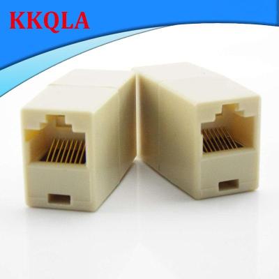 QKKQLA 5pcs RJ45 Female Extender Cable Network Ethernet Coupler LAN Connector Socket Dual Straight Head Lan Cable Joiner
