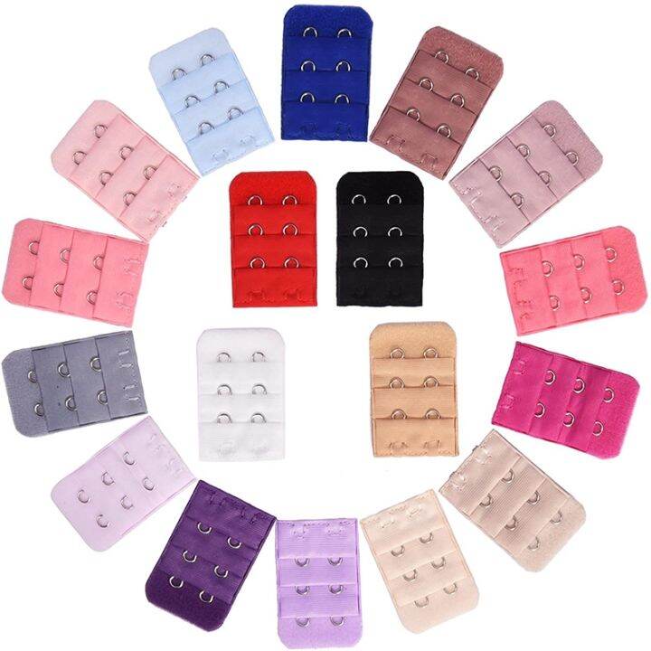 [NEW H] 18 Pieces Assorted Colors 3 Row 2 Hook Bra Strap Extender