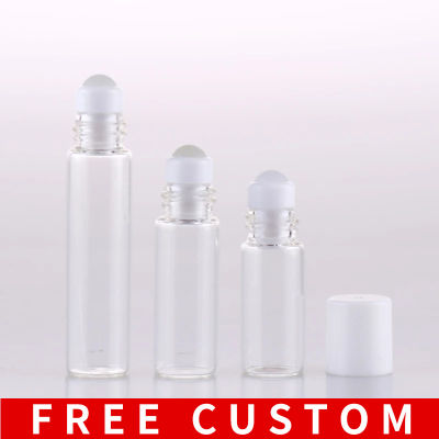 Wholesale Glass Perfume Bottles With Roll On Empty Cosmetic Essential Oil Vial For Traveler With Glass Ball