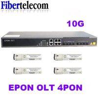 10G EPON OLT 4PON Ports FTTH CATV OLT Carrier-grade high-density Fiber Optic High Quality 10Gbps professional PX20+ and EPON ONU