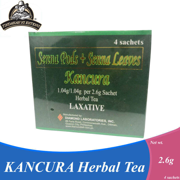 KANCURA Herbal Tea 2.6g x 4 sachets Made from Senna Pods + Senna