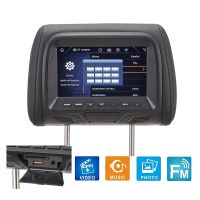 7Inch Touch Screen Car Headrest Monitor MP5 Player Pillow Rear Seat Entertainment Multi-Media for AV USB SD MP4 MP5 FM