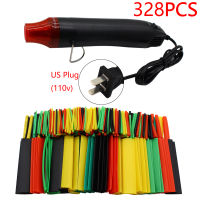 127/328pcs ท่อหดความร้อน 2:1 ลวดหดห่อท่อลวดเชื่อมต่อฝาครอบป้องกัน 300W HOT AIR GUN-ferrutghggf