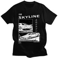 Drift Japanese Anime Ae86 Initial D Double Sided Tshirt R34 Skyline Gtr Jdm T Men Tees