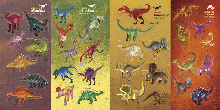 ห้องเรียน-หนังสือสติ๊กเกอร์-ตะลุยโลกไดโนเสาร์-สอดแทรกความรู้รอบตัวเกี่ยวกับไดโนเสาร์และสัตว์โลกล้านปี