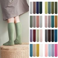 Boy Girl Kids Socks Solid Color Ribbed Knee High Baby Long Sock Soft Cotton Children Leg Warmers Newborn Toddler Breathable Sock