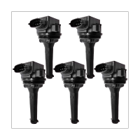 5 Piece Ignition Coil Fit Black Plastic for C70 S60 S70 S80 V70 XC70 XC90 2.0 2.3 2.4 2.5 T5