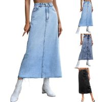 Women Skirt Terno Womens European And American Casual Trendy High Waist Thin Aline Denim Skirt sexy skirt for sex