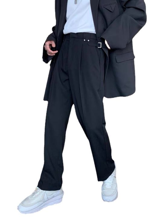 พร้อมส่ง-slacks-pants-d010-กางเกงสแล็คชาย-แต่งเข็มขัด-สม็อคหลัง-กางเกงผู้ชายขายาว-กางเกงขายาว-ชาย-กางเกงทำงานผู้ชาย-กางเกงสไตล์เกาหลี