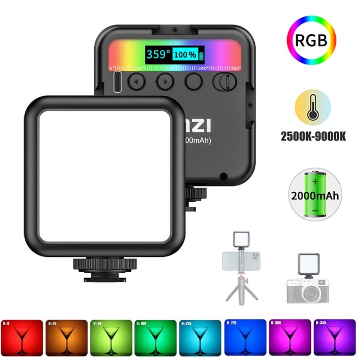 vijim-ulanzi-vl49-full-color-rgb-led-video-light-2500k-9000k-800lux-magnetic-mini-fill-3-cold-shoe-2000mah-type-c-camera-light-phone-camera-flash-ligh