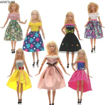 Váy Búp Bê Cổ Tròn Màu Vàng Nhạt Cho Búp Bê Barbie Trang Phục Quần Áo Váy  Dự Tiệc Hở Lưng Cho Nhà Búp Bê Barbie 16 Phụ Kiện Đồ Chơi 