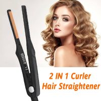 [Hot On Sale] Short Fluffy Hair Flat Iron Hair Straightener Ceramic Tourmaline  Mini Curling And Straightening For Short Beard And Hair Tools