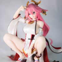 ภาพอนิเมะรับแรงกระแทก18ซม. Yae Miko PVC ตุ๊กตาขยับแขนขาได้ Eula Klee Paimon Hu Tao Figurine ตุ๊กตาโมเดลของขวัญสำหรับเด็ก