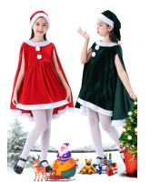 ชุดคริสต์มาส ชุดเอลฟ์เด็ก ชุดคริสต์มาสเด็ก ชุดแซนตี้เด็ก ชุดเอลฟ์เด็กผู้หญิง ชุดกระโปรงเจ้าหญิง ชุดคริสมาสพร้อมส่งจากไทย