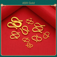 ASIX GOLD 24K ทอง M ตะขอ S ตะขอหัวเข็มขัดอุปกรณ์เสริม อุปกรณ์เสริมสร้อยคอ