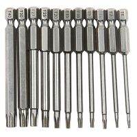 ไขควงหัว Hex Torx เหล็ก S2ชุดบิตไขควงแม่เหล็ก75มม. 11ชิ้น Set Mata Bor เครื่องมือซ่อมสำหรับเครื่องใช้ในบ้านชุดบิต