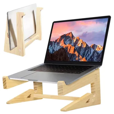 Wooden Laptop Stand Detachable Notebook Tablet Vertical Cooling Holder Support Portable For Pro M1 Base Desk Accessories