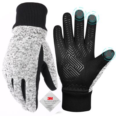 Winter Gloves -10℉ 3M Thinsulate Thermal Gloves Cold Weather Warm Gloves Running Gloves Touchscreen Bike Gloves for Men Women