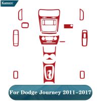 สติกเกอร์สีแดงคาร์บอนไฟเบอร์สำหรับหลบการเดินทาง2011 2012 2013 2014 2015 2016 2017อุปกรณ์ตกแต่งภายในรถ