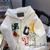 Kingdom_Fashion เสื้อฮู้ด เสื้อแขนยาวอบอุ่น หลวมและสบาย ชิค สบายๆ สบาย สไตล์ A28J1DI 38Z230919