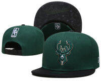 ??หมวกบาสเก็ตบอลสำหรับหมวกบังแดดหมวกกีฬากลางแจ้งแฟชั่นขอบแบน Milwaukee Bucks ใหม่ฮิปฮอปแบบลำลอง