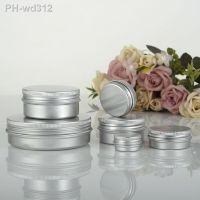 Iron small box cosmetic aluminum can silver screw top round candle spice jar fresh-keeping container lid jar balm jar jar