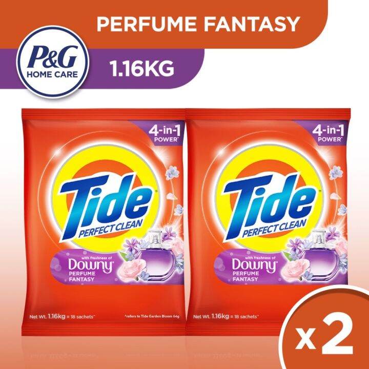 Tide Perfect Clean Powder with Downy Scent 1.16KG x2 Pouch (Laundry Detergent Powder) Lazada PH