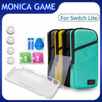 Storage Bag 7in1 Protection Kit Video Game Console including tempered film rocker cap protective shell For Switch Lite