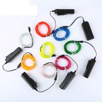 ℗◕ EL Wire 3V Battery Flexible led Light strip Tube waterproof Car Party Clothing Wedding el wire converter Flexible Neon Light