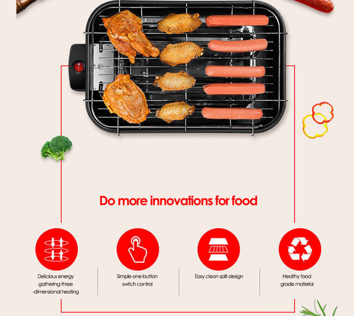 เตาย่างไฟฟ้าอเนกประสงค์-เตาย่างบาร์บีคิวไร้ควัน-เตาย่างบาร์บีคิวที่ทนทาน-เครื่องใช้ในบ้าน-เตาย่างบาร์บีคิวสหภาพยุโรป