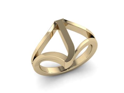 แหวนตัวอักษร J ทองคำ 14KT