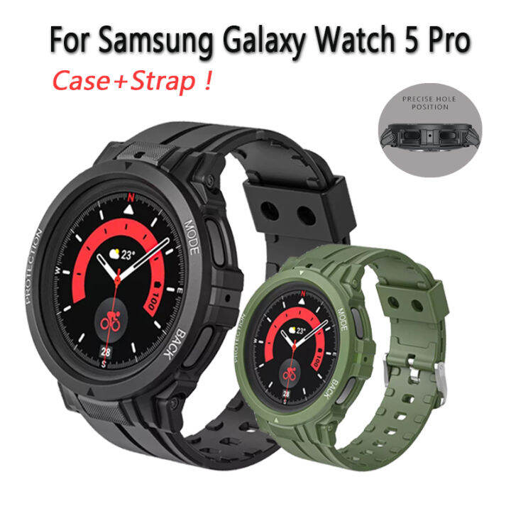 เคส-สายรัดสำหรับนาฬิกา-samsung-galaxy-5-pro-45ฝาครอบป้องกันที่ทนทานสำหรับ-galaxy-watch-5-pro-ไม่รวมนาฬิกา