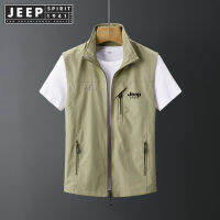 JEEP SPIRIT 1941 ESTD Men S Quick Dry Mesh Tank Top Windproof Breathable Classic Sleeveless Plus Size Jacket Fishing Tank Top