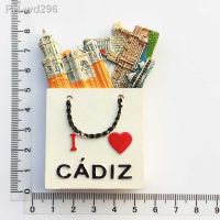 Spain Cadiz landmark construction tourism commemorative painted crafts magnetic refrigerator stickers