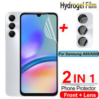 ฟิล์มสำหรับ Samsung 2 In 1Soft Galaxy A05 A05S A15 05 S A 05 A25 SamsungA25 SasmungA05 SamsungA05S หน้าจอป้องกันหน้า Hydrogel ฟิล์มฝาหลังป้องกันเลนส์กล้อง