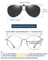 HotYoo Polarized Clip-On Flip Up Clip Rimless แว่นตากันแดดสำหรับแว่นตา-TAC เลนส์ UV400 809