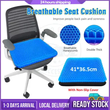 Chair Seat Cushion Seat Cusion Silicon Ice Gel Seat Cushion Egg Sitters 3D  Cooling Grid Honeycombs Sitter Back Support Cushion 