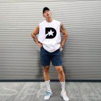 MCPW round collar fitness sleeveless T-shirt vest male ins popular logo movement leisure waistcoat loose ma3 jia3 230616 b