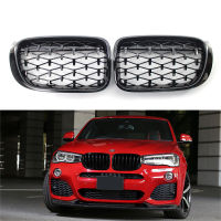 คู่รถด้านหน้าไตย่างเพชรสไตล์ Racing Grills สำหรับ BMW F25 F26 X3 X4 2014-2017อุปกรณ์จัดแต่งทรงผม