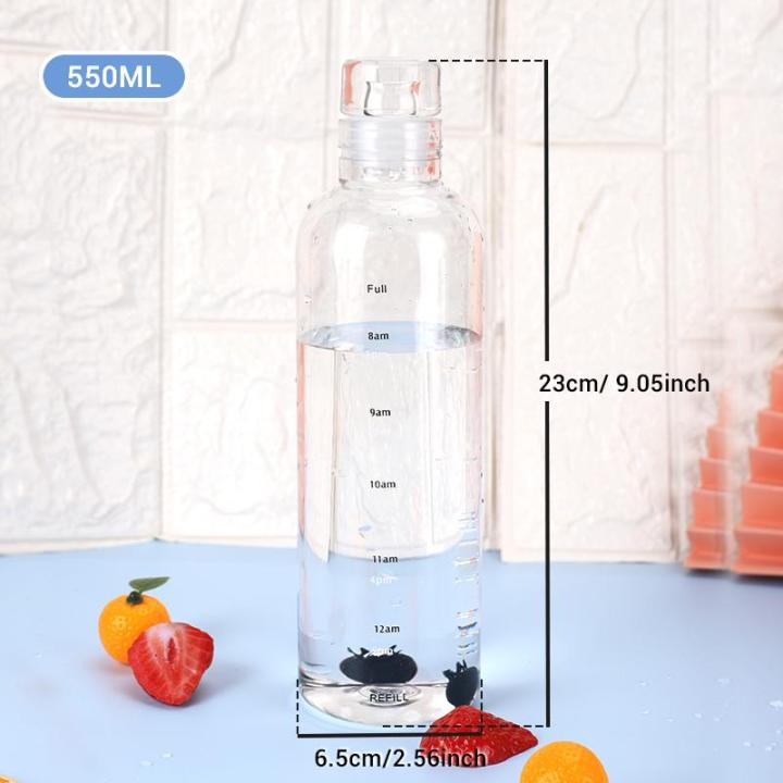 plastic-water-bottle-with-time-scale-couple-plastic-portable-water-container-anti-drop-outdoor-water-bottle-550ml