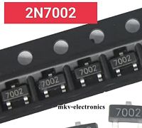 (5ตัว) 2N7002 , 7002 , MOSFET N-Channel 0.21A 60V SOT-23