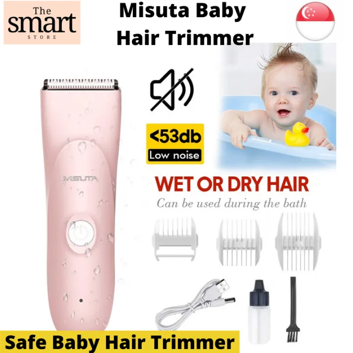 SG SELLER] Misuta Rechargeable Baby Hair Trimmer Electric Safe Kids Infant  Waterproof Kid Hair cutting | Lazada Singapore