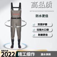 SL Catch Fishing Jumpsuit กางเกงกันน้ำเสื้อผ้าผู้ชาย,กางเกงใส่ตกปลาแบบเต็มตัวทำจากหนังรองเท้าบูทหน้าฝนหนา