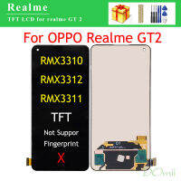 จอแอลซีดี TFT แบบไม่ใช้ลายนิ้วมือสำหรับ OPPO Realme GT 2 RMX3310 RMX3312 RMX3311การเปลี่ยนชิ้นส่วนจอสัมผัสแอลซีดีของเครื่องแปลงดิจิทัล